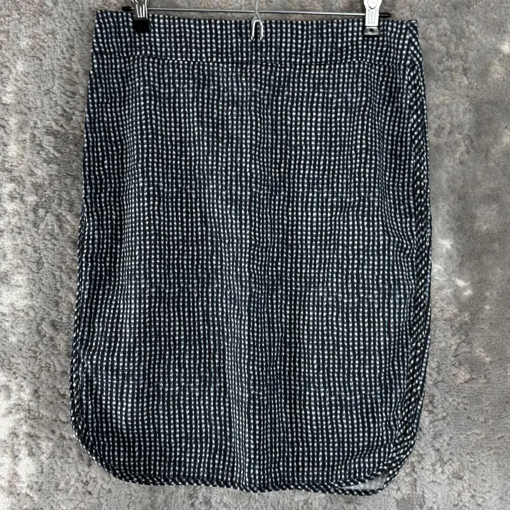 Ann‎ Taylor LOFT Size 4 Houndstooth Lined Stretch A Lined Knee Length Zip